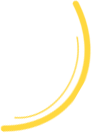 Deux lignes courbes jaunes formant une ellipse sur fond blanc.